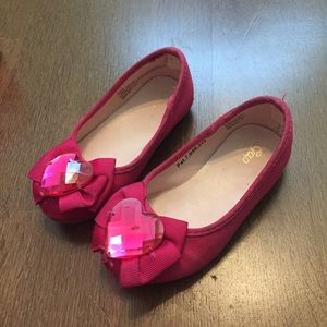 Pink jewel flats size 6